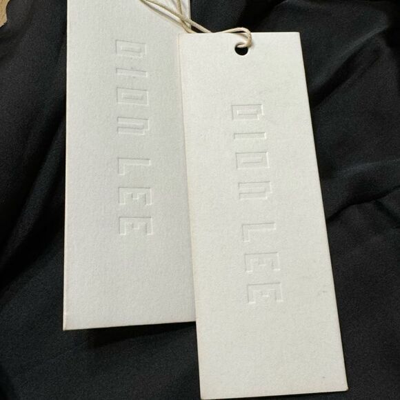 Dion Lee Velvet Architrave Mini Dress Black Size 6 Draped‎ Neckline Tulle Corset - Picture 11 of 14